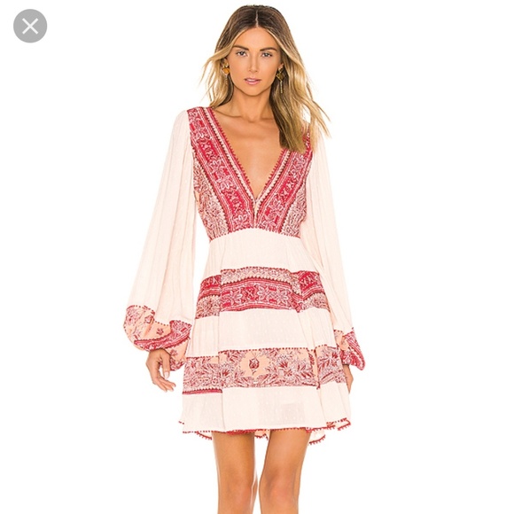 Free People My Love Mini Dress tea combo floral